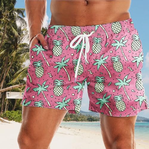 Mens Swim Trunks Quick Dry Swim Shorts with Mesh Lining Bathing Suits 5 inch