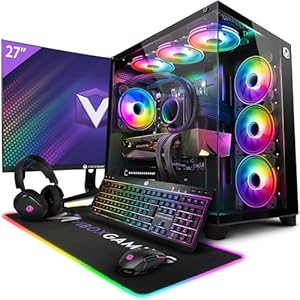 Vibox X-122 Gaming PC Bundle • Intel Core i9 14900KF 6.0GHz • Nvidia RTX 5090 32GB • 32GB RAM • 2TB NVMe SSD • Windows 11 • 27″ Monitor • WiFi