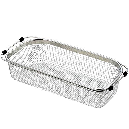 Nagao SH-024 Tsubamesanjo Sink Drainer Rack, Extendable, 16.7-21.5 inches (42.5-54.5 cm), Deep, 18-8 Stainless Steel, Made in Japan