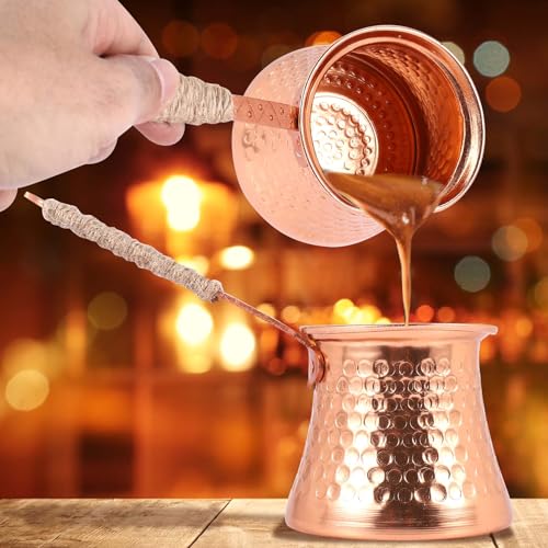 Cafetera turca Cezve de cobre con 320ml de capacidad para preparar café turco original 5