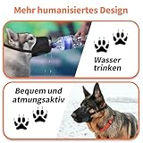 AMATHINGS Maulkorb Hund Größe: XL, Schwarz, Nylon, Verstellbar, Atmungsaktiv, Beißschutz, Kauen & Bellen verhindert, Trinken möglich
