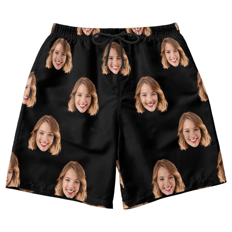 DIYKST Personalized Photos Swim Short with Faces Personalized Gifts for Boyfriendd Swim Trunks Picture Beach Board Short3