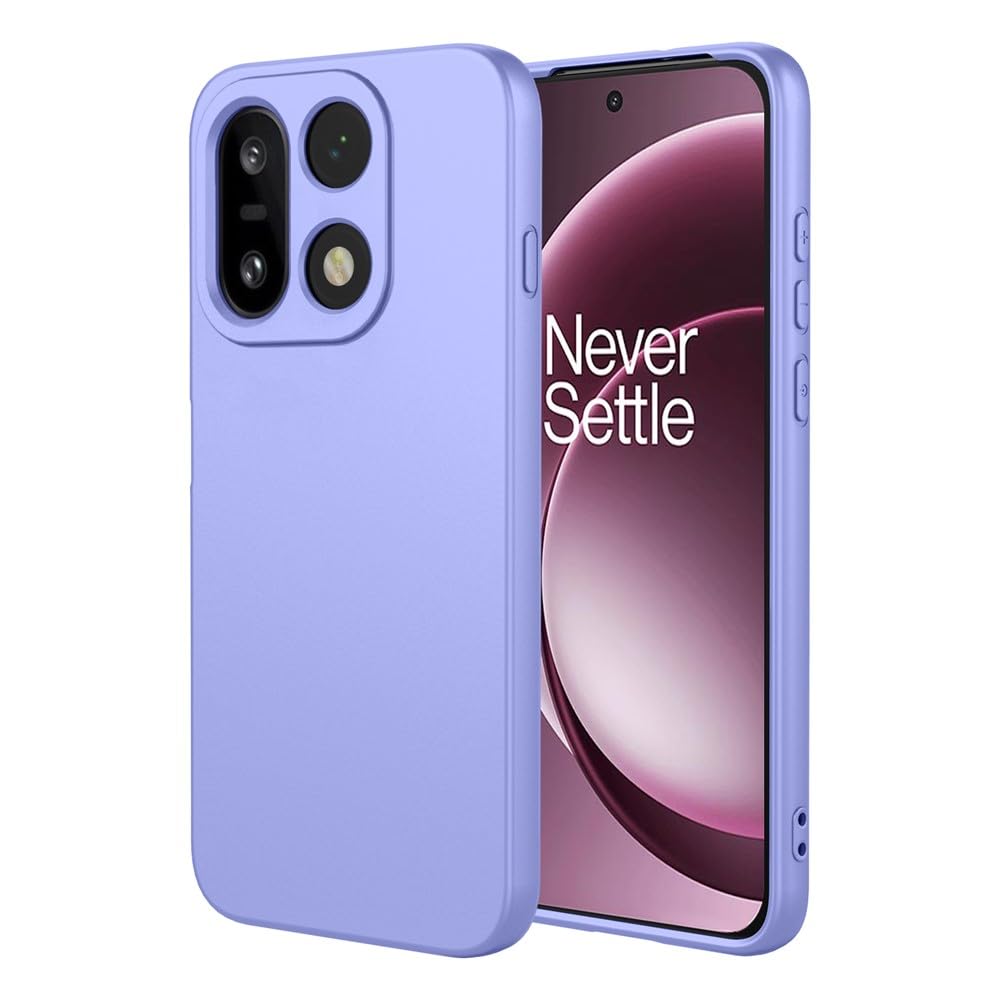 DIZORO Compatible with Oneplus 15 5G Back Cover with Upgraded Square Edges for Camera Protection Shockproof Flexible Matte Liquid Silicone Mobile Phone Case (Purple)-image-4