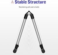 Vista 4 de Donner Soporte para Guitarra, Soportes Plegables Ajustables para Guitarra Acústica Eléctrica, Soporte de Viaje de Metal Clásico para Bajo