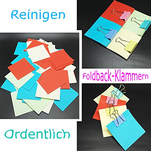 Foldback-Klammern 24 Stück, 32mm Mischfarbe