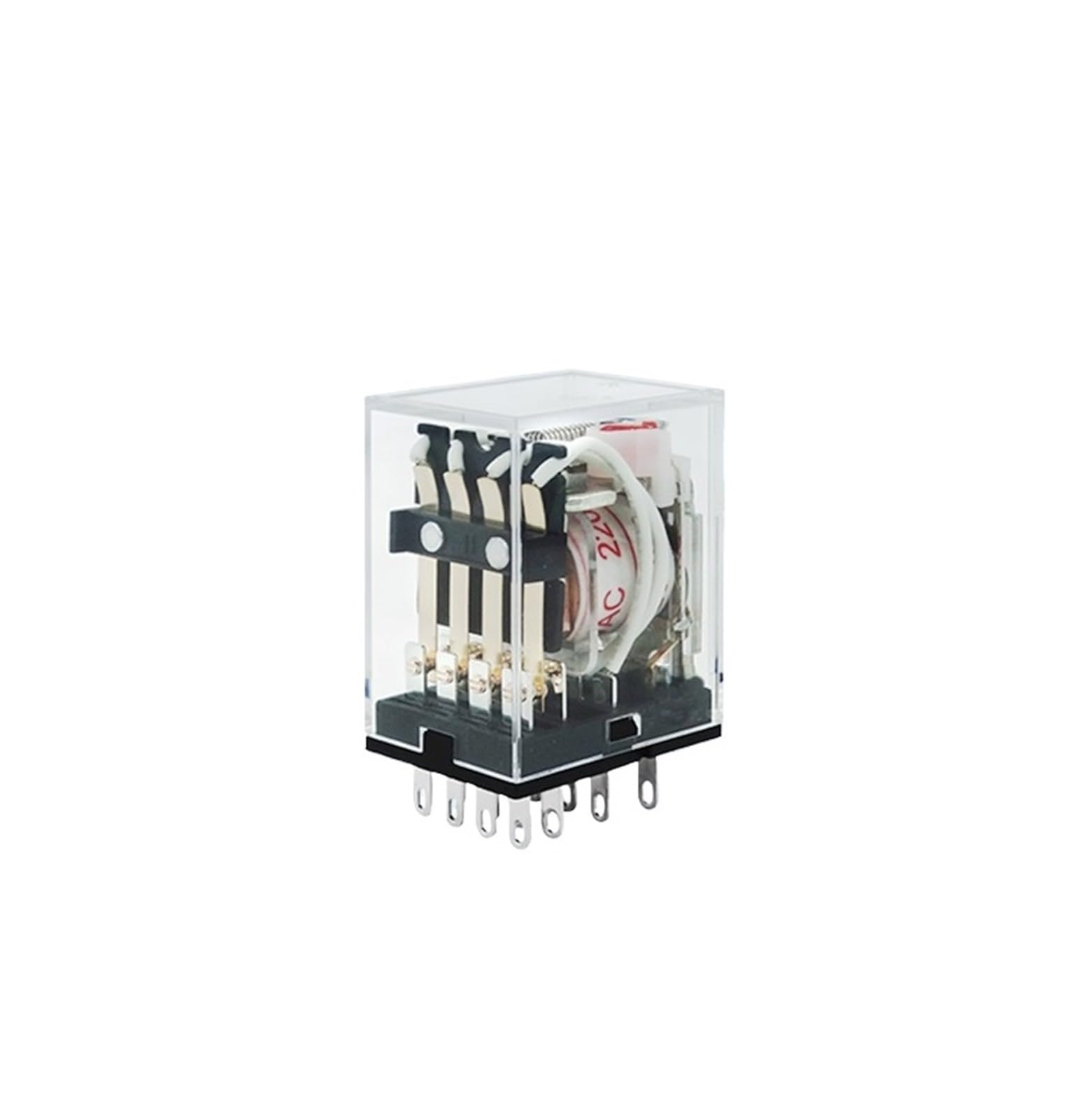 Relé electromecánico miniatura JZX-22F con cuatro contactos abiertos y cerrados para corriente AC220V 3