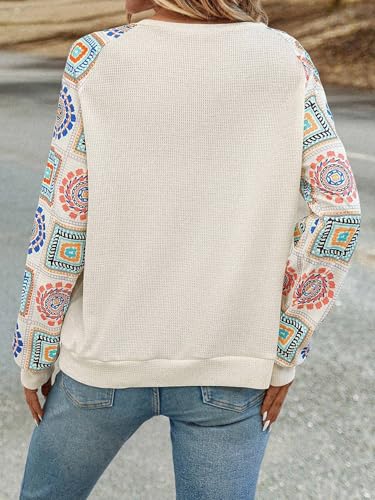 Image of TAGAS Women Women's Floral Print Round Nack Full Sleeve TOP || Women Tops l || Tops for Womens|| Women Long Sleeve Tops|| Tops ||Trendy TOP for Womens