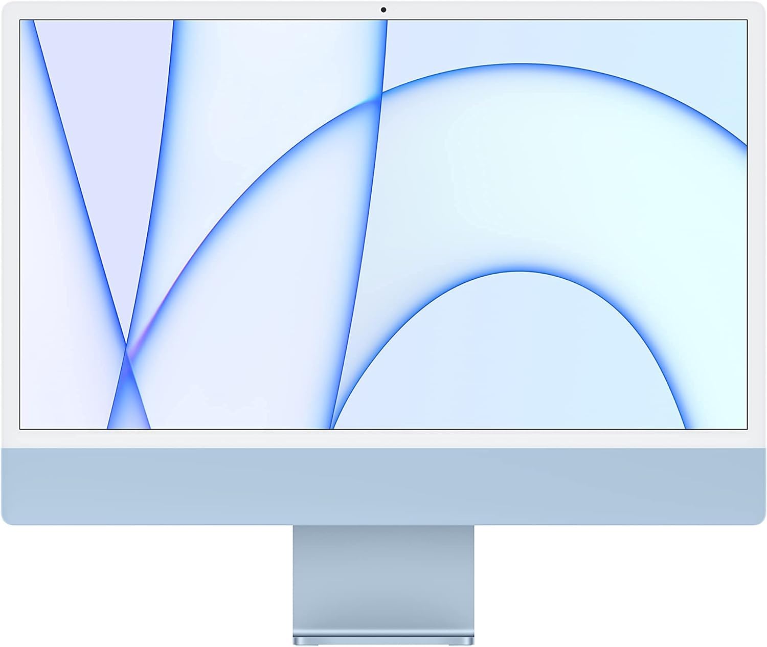 2021 Apple iMac avec Apple M1 Chip with 8-core CPU (24-pouces, 16Go RAM, 512Go SSD Stockage) (AZERTY French) Bleu (Reconditionné)