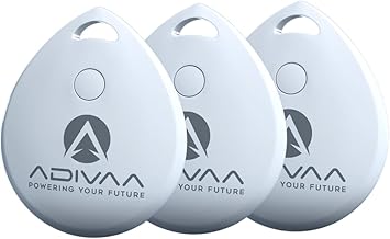 Adivaa Key Finder Device | GPS Tracker for Locating Your Valuables, Works with Apple Device, Bluetooth Device for Wallet, Luggage Bag, Phone & Key Finder, Pack of 1 (White)