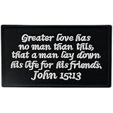 Tactical John 15:13 BNW Patch Combat Badge Morale Applique Embroidered Fastener Hook & Loop Emblem