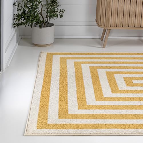 Tapete decorativo JONATHAN Y 7'9" x 10' amarillo/ivory miniatura 3