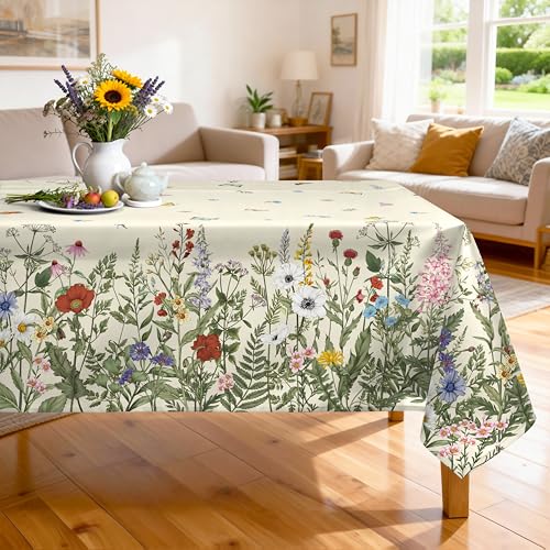 Nappe rectangulaire lavable en machine pour une table propre au dîner de fête