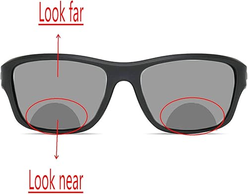 Miniatura 2 de Paquete de 2 gafas de lectura bifocales fotocromáticas de transición para ciclismo para hombres y mujeres, gafas de sol deportivas cuadradas negras