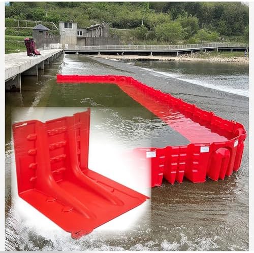 L-Shaped Flood Barriers, ABS Mobile Flood Prevention Panels, Quick-Install Flood Control Boards for Basements, Underground Passages & Highways - 5 PCS Set