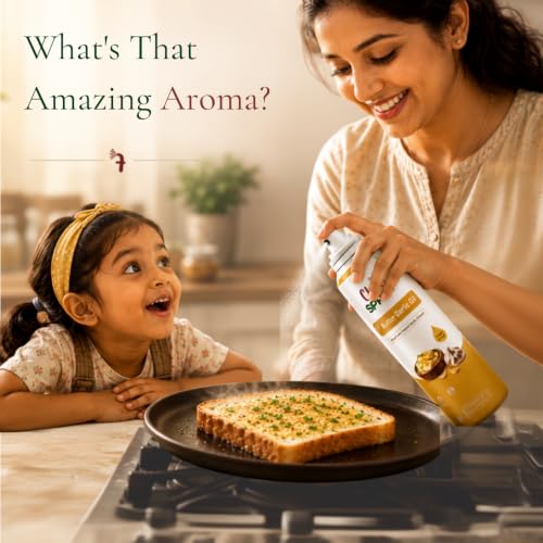 Image of ChefSpray Butter Garlic Oil Spray | Flavored Cooking Spray for Baking, Grilling & Frying | Nonstick, Mess-Free, Bag-on-Valve | Seasoning, Pan & Salad Use