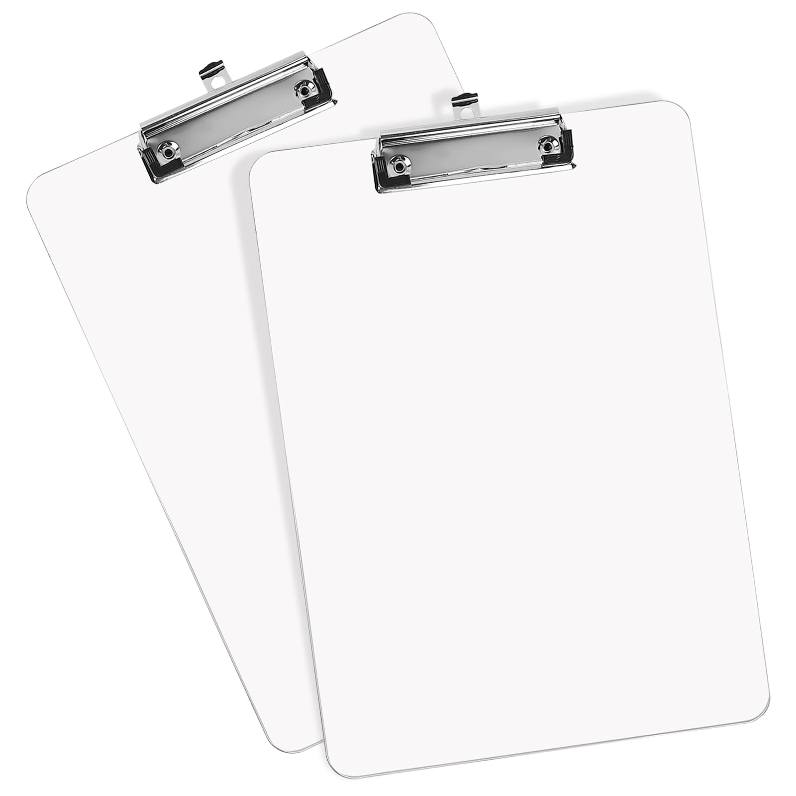 Clipboard A4-2 Pack Plastic Clipboards with Heavy Duty Clip, 100 Sheet Capacity | Portable A4 Clipboard for Office, School & Home | Writing Pad Clip Boards