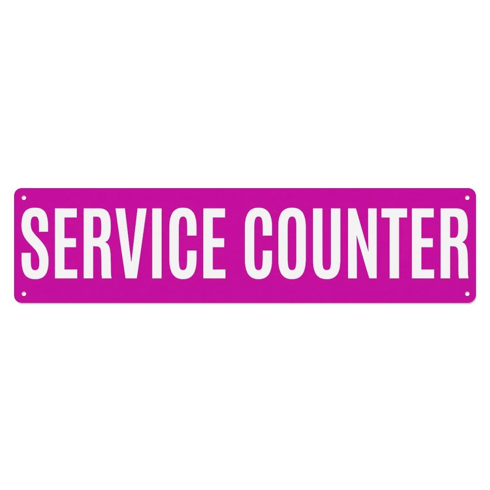 Metal Tin Sign Service Counter Help Desk