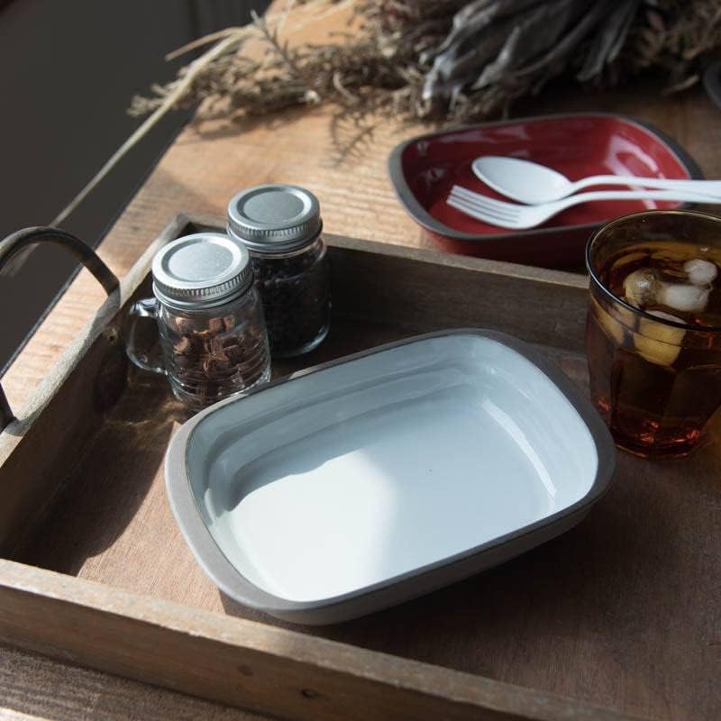 Yamani 03190223 Gratin Dish White 18 Tricolor Grill