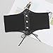 MVNOIRE Waist wrap women's wide black strap waist trim with a dress corset coat all match