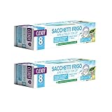 (16) Sacchetti Frigo per Freezer con chiusura Zip |GRANDI DIMENSIONI Capienza 7 Litri, Lavabili e Riutilizzabili, Plastica Resistente, Trasparenti | Chiusura Ermetica e ZiP in Bambù | Senza BPA (16)