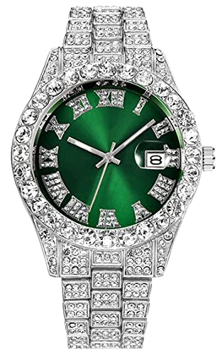 Montre homme cadran vert et acier inoxydable pour rompre avec les styles banals