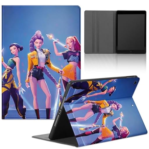 Funda Tablet para iPad 10 Generation 2022 10,9", Cárcasa TPU Silicona con Cool Cartoon KPOP Hunters Zoey Rumi Mira Anime Diseño PU Cuero Flip con Función de Soporte Cubierta Protectora Cover, Manga | Ya disponible en tu tienda friki favorita! En mundofriki.es!