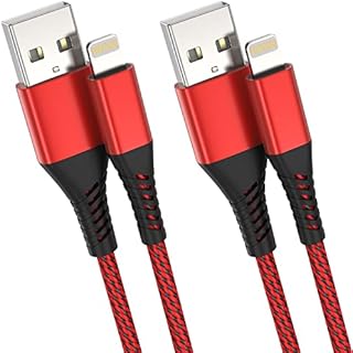 PEAKLIFT iPhone Charger Cable, 2Pack 2M/6.6FT Lightning Cable Braided USB-A to Lightning Cable iPhone Charging Cable Lead for iPhone 13 12 11 Pro Max Plus Mini XR XS X 8 7 6 6s 5s 5 SE