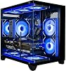 PC de escritorio para gaming Panorama Radeon RX 9070 XT - Procesador AMD Ryzen 7 9800X3D, 32GB DDR5 RAM, 2TB NVMe Gen4 M.2 SSD, WiFi 6E, HDMI, Windows 11 Pro - La mejor torre RGB preensamblada para gamers en 2025 2