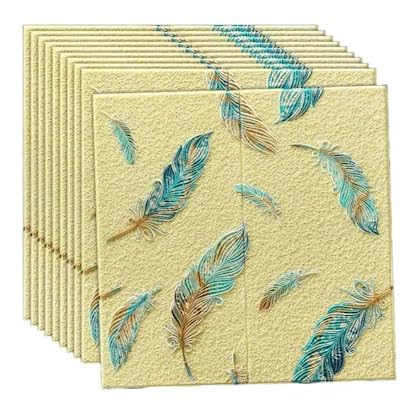 Barebeauty 3D Wall Panel Wallpaper, Self Adhesive PE Foam Brick Sticker, Waterproof Wall Covering for Home Decor, 70 x 70 cm (Pack of 1, 5.27 Sq. Ft. Approx)