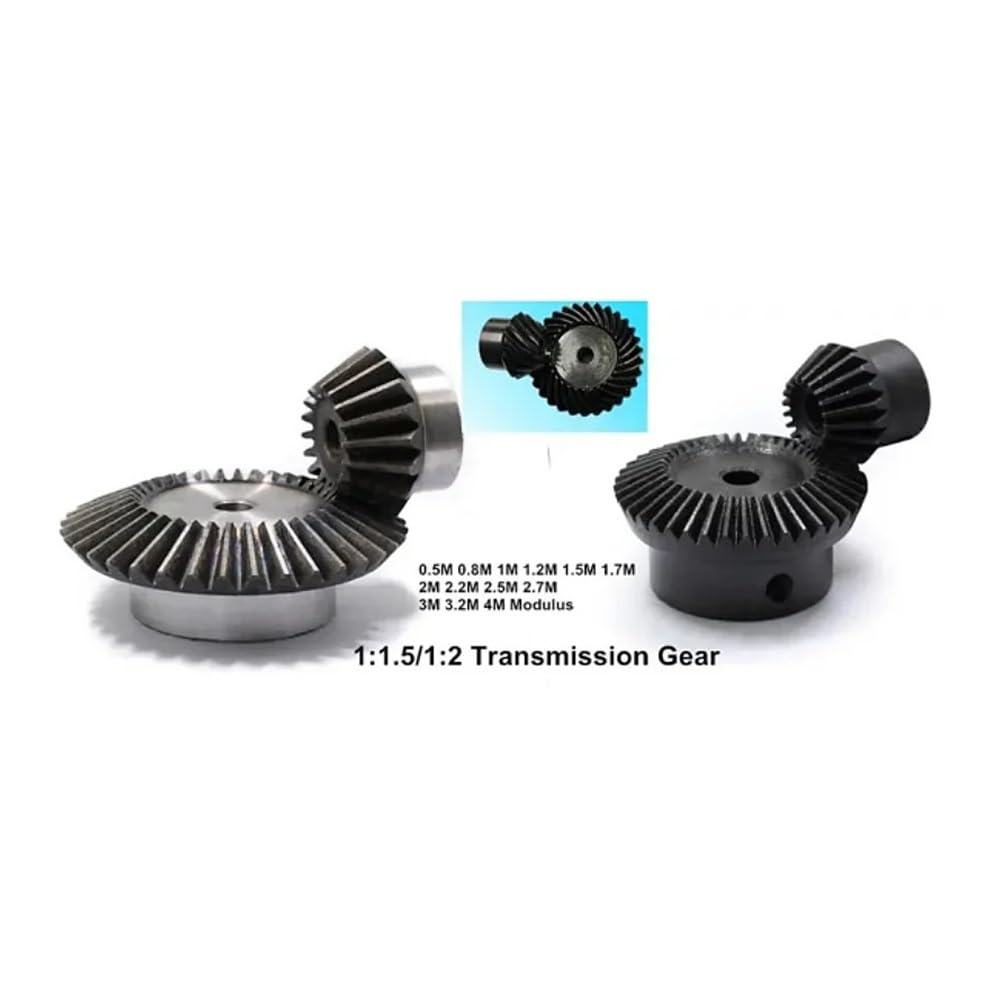 Ingranaggio elicoidale Conico a Spirale 1 Paio 1M /1.5M/2 M 1:1.5/2 Ingranaggio di Trasmissione da 90 Gradi 6/8/10/12/16/18/20mm(Helical 2M 20Tx40T)