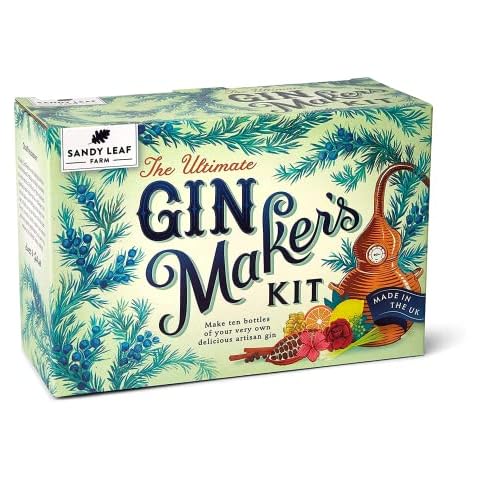 Sandy Leaf Farm Gin Making Kit - 10 Bottle Gin Maker’s Set w/ Pink & Citrus Flavour Spice Blends Cover