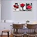Ardemy Flower Bathroom Canvas Wall Art Red Rose Wall Decor Living Room Floral Wall Pictures for Bedroom Dining Kitchen Panels 12