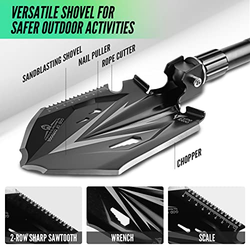 Zune-Lotoo-Camping-Shovel-Folding-Multitool-18-in-1-Portable-Survival-Shovel-Military-Grade-Compact-Tactical-Shovel-Foldable-for-BackpackingOffroadEmergency-Survival-KitCamp-GearOutdoor-Gift