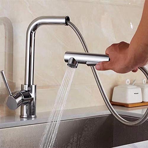 Mitigeur rotatif eau chaude froide avec bec extractible