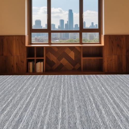 Feutre aiguilleté 200 x 250 cm isolant et tapis moderne gris clair pour salon