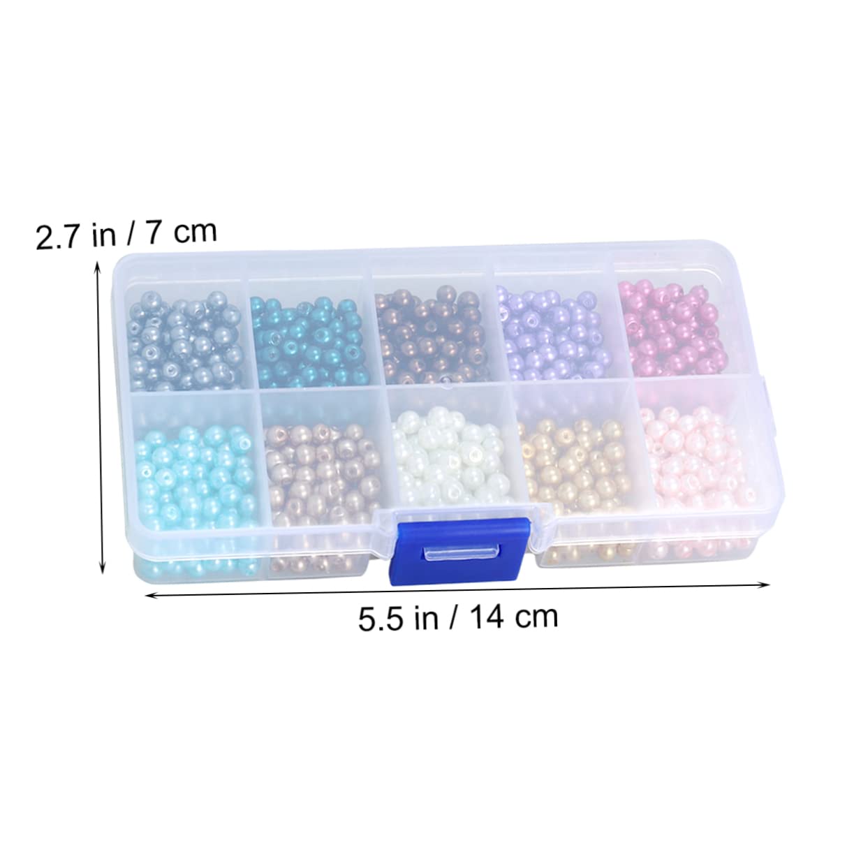 NUOBESTY 3 Sets Gemischte Runde Glasperlen Schmuckherstellungsset Gefärbte Lose Perlen Zum Basteln Von Halsketten Und Ketten 1000 Stück * 3