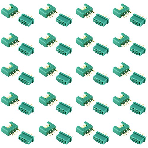 OliYin 20 Pairs Connecteurs Multiplex MPX 6 Broches MPX Plug Mâle et Femelle pour RC LiPo Batterie ESC Moteur