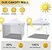 Hisinly Canopy Sidewalls 10x10 ft, 3 Pack Pop Up Tent Walls, Waterproof & UV Protection 210D Oxford, Velcro Easy Install for Event, Outdoor, Party, Camping, White (Sidewalls Only)