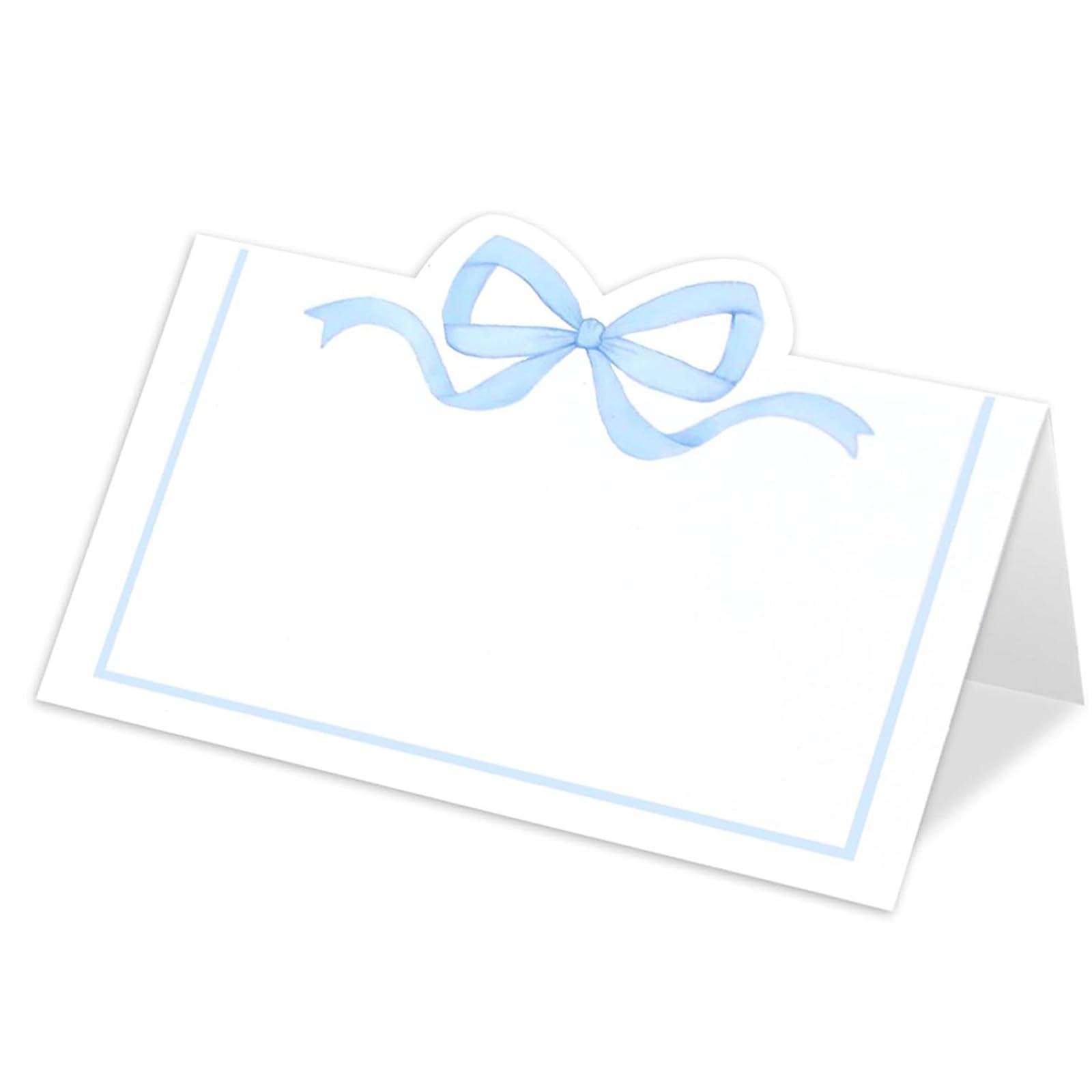Labyrinxel Place Cards 50 Pcs Blue Bow Table Name Cards for Wedding Table Setting