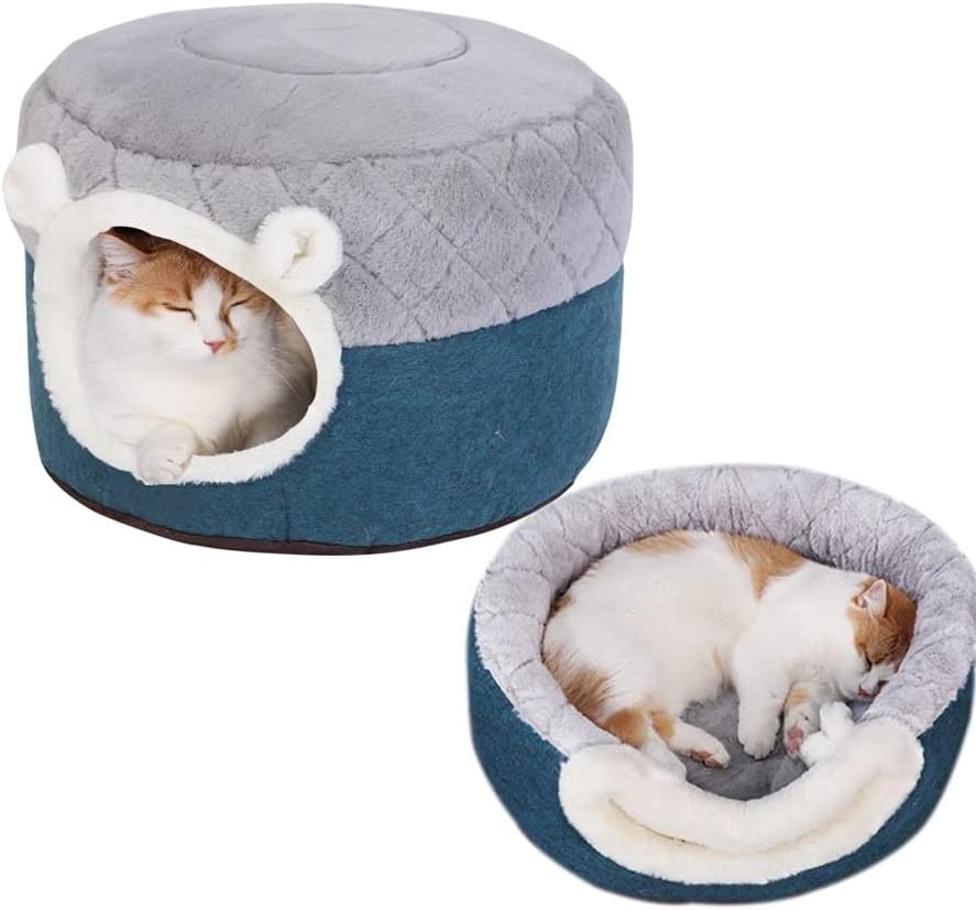 Pet Beds Removable Cat Bed House Soft Plush Kennel Puppy Cushion Small Dogs Cats Nest Winter Warm Sleeping Pet Dog Bed Pet Mat Supplies