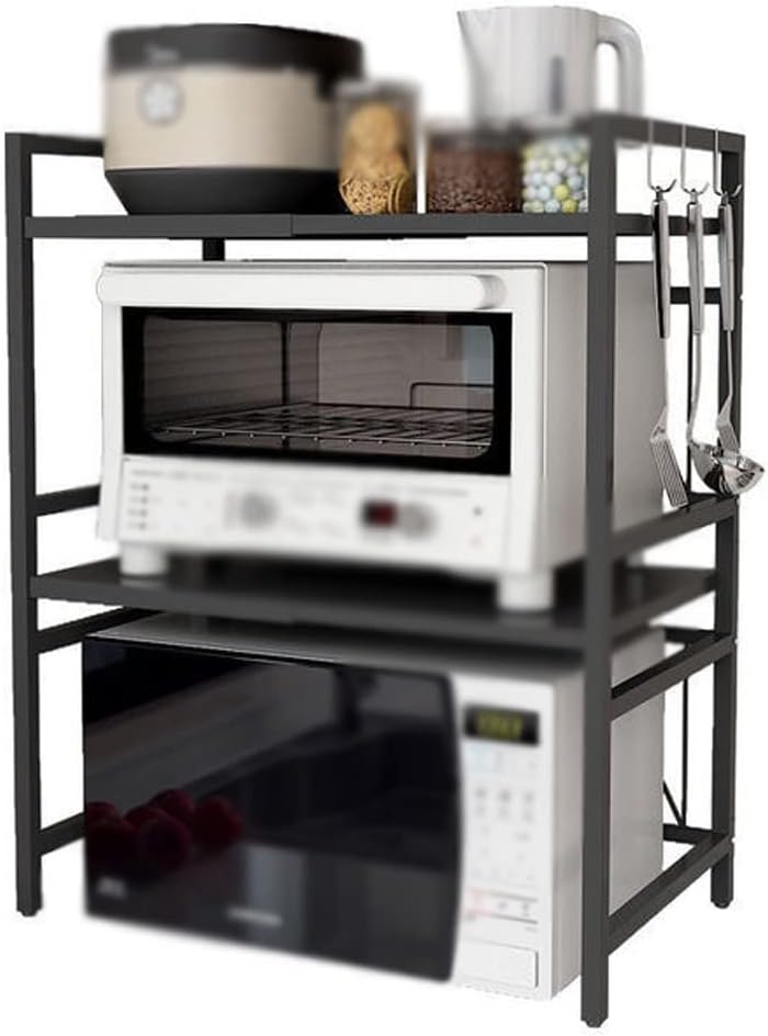 Kitchen Storage Shelf Multi-Layer Countertop Dish Rack Home Double-Layer Storage Rack(D,78cm*64cm)