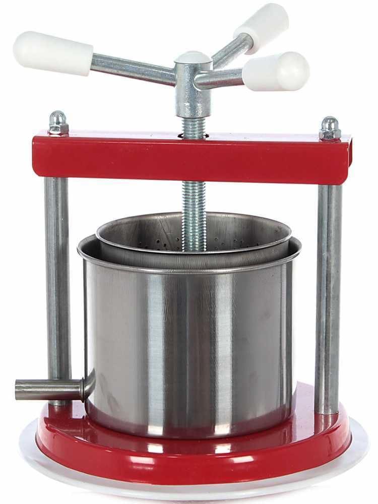 La zappa Pressoir multi aliments en acier et inoxydable, adapté comme presse pour liqueur, fruits et olives (1,5 l)