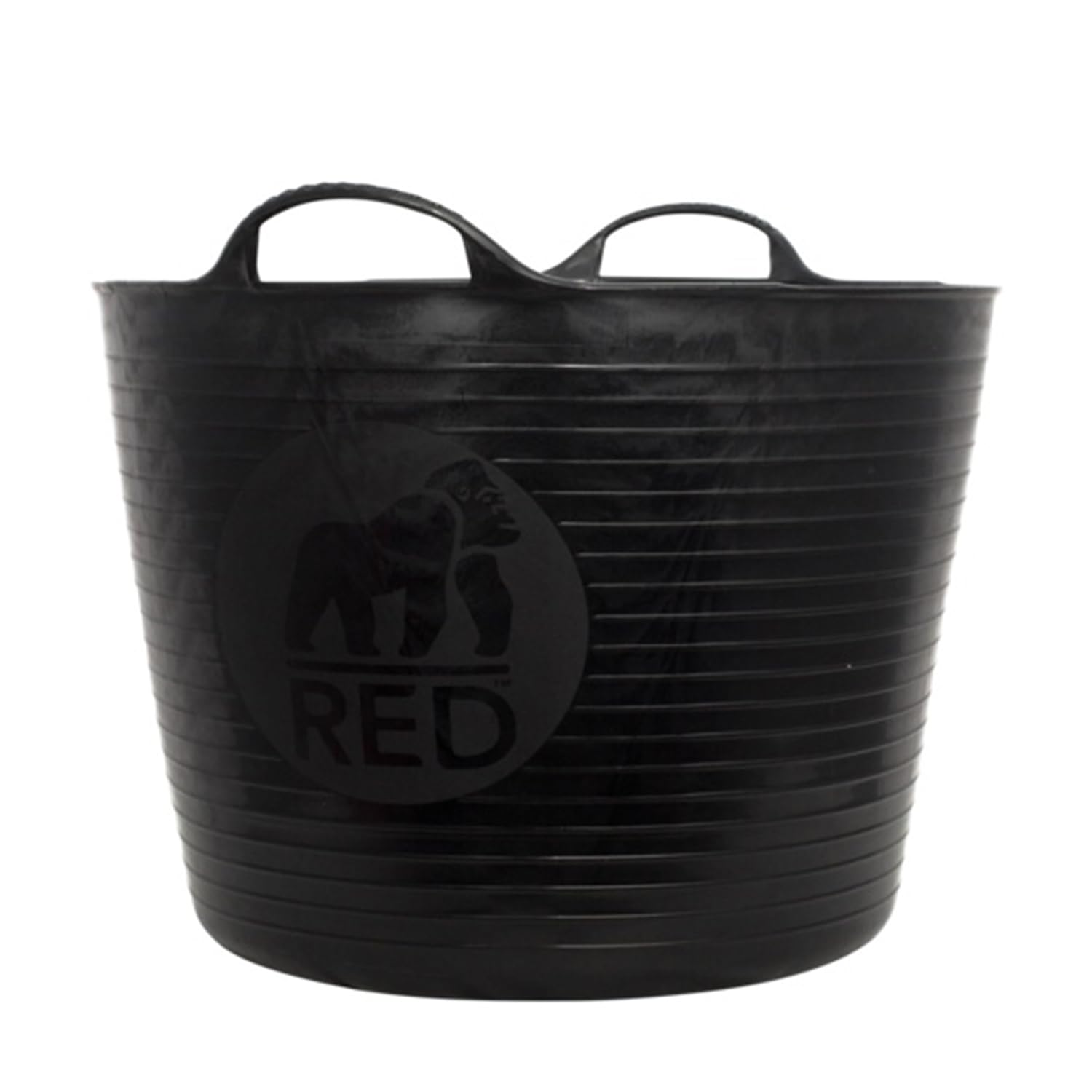 SAVING HUB Flexible Tub 38 Litre - Garden Home Plastic Basket - Multipurpose Storage Container - Toys, Laundry, Gardening, Flexi Tubs - Lightweight Strong Tub Trugs (large, Black)