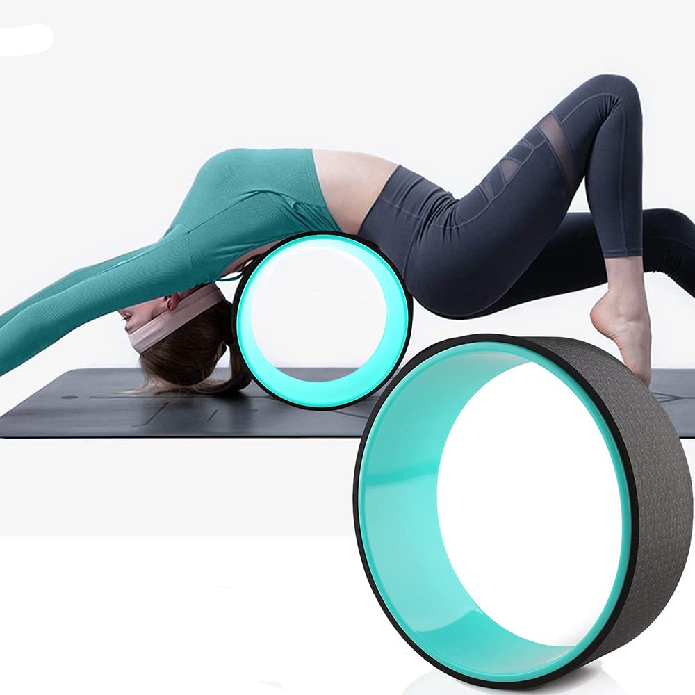 Yoga Wheel TPE Antiscivolo Yoga Spine Roller Wheel Cerchio per Il Mal di Schiena Ain Sollievo E Miglioramento di Backbends Flessibilità Formazione