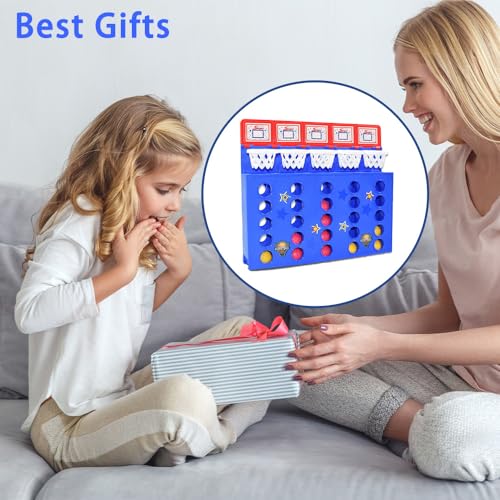 Homefantasy Bounce Ball Game,Gewinnt Spiel,Vier Gewinnt,Bounce Off Game,Bouncing Ball Tischspiel,4 Gewinnt Action,Mini Basketball Tischspiel,für Kinder, Familie und Party