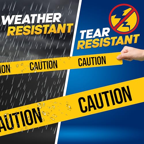 Tapix FBA_CA1000 Halloween Yellow Caution Tape 3 Inch X 1000 Feet thumb #2