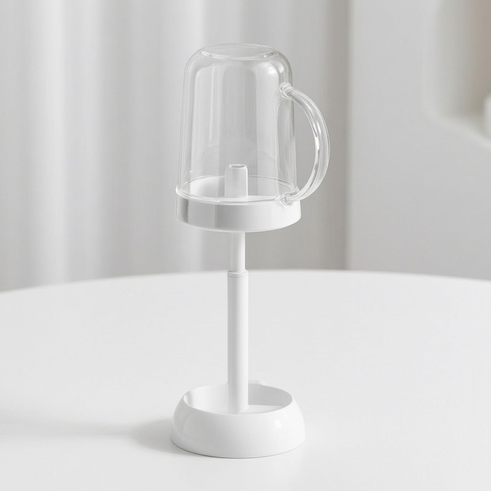 spazzolini da Appoggio con Maniglia Multiuso spazzolini con Coperchio Trasparente Resistente spazzolino da Denti per Dormitorio, Bianco