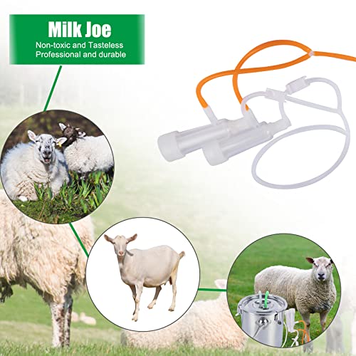 Goat Milking Machine 7L Electric Milk Machine Automatic Goat Milker With Continuously Adjustable Suction Vacuum Pump Portable Stainless Bucket For Livestock #TOP5