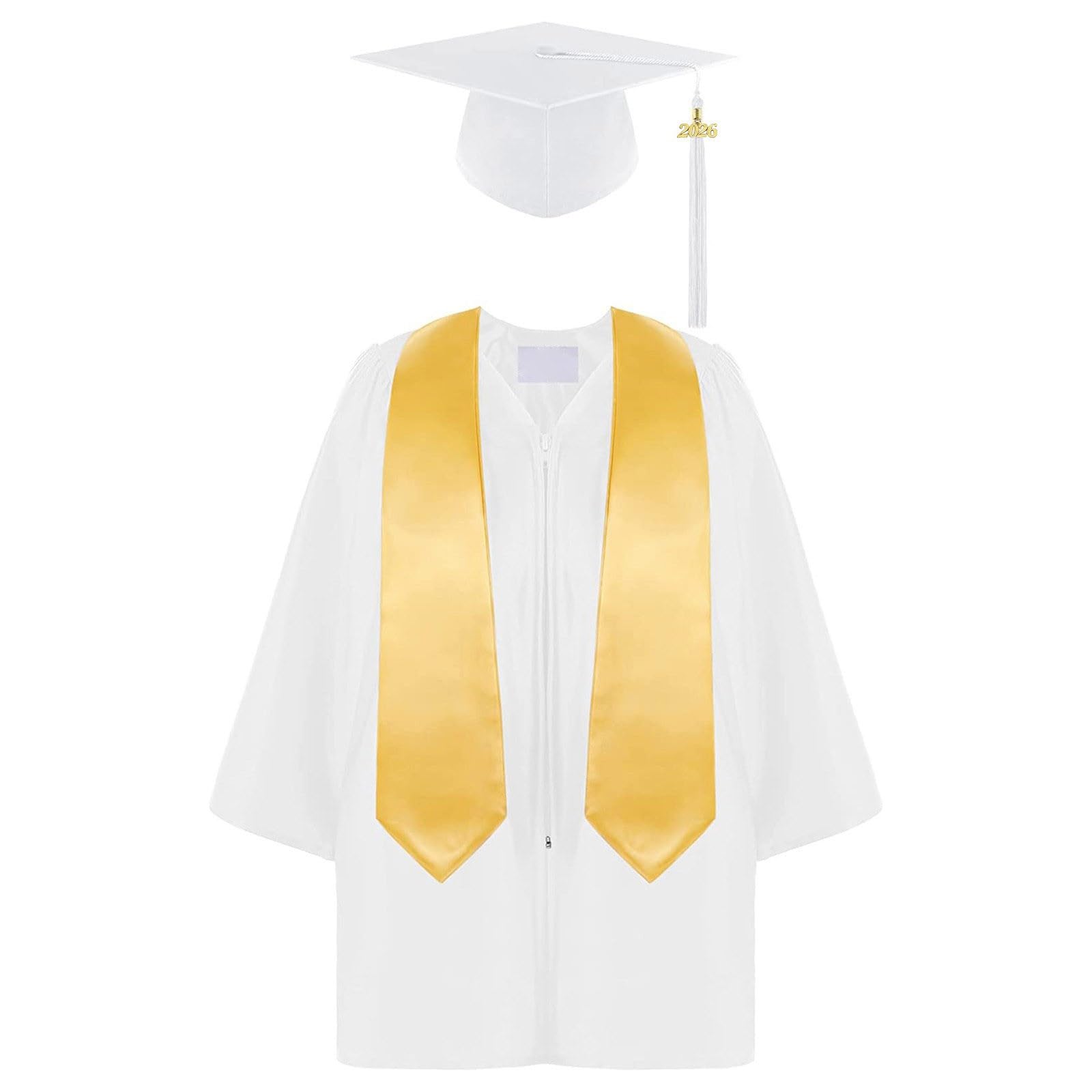 Kids Graduation Cap and Gown Set Unisex Kindergarten Preschool Graduation Outfit for Boys and Girls Fancy Dress Bachelor Robe Stage Performance School Ceremonies Costume Age 2-12 Years