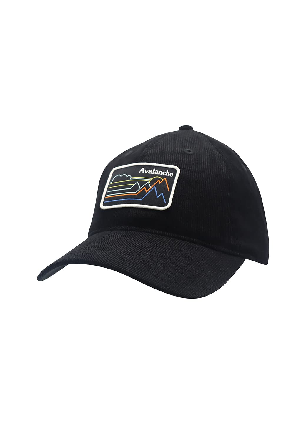 NHL Avalanche Lightweight Baseball Hat Everyday Breathable Patch Logo Adjustable Cap, Corduroy Black, One Size